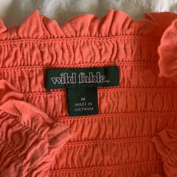 Coral Crop Tube Top - Picture 2 of 3